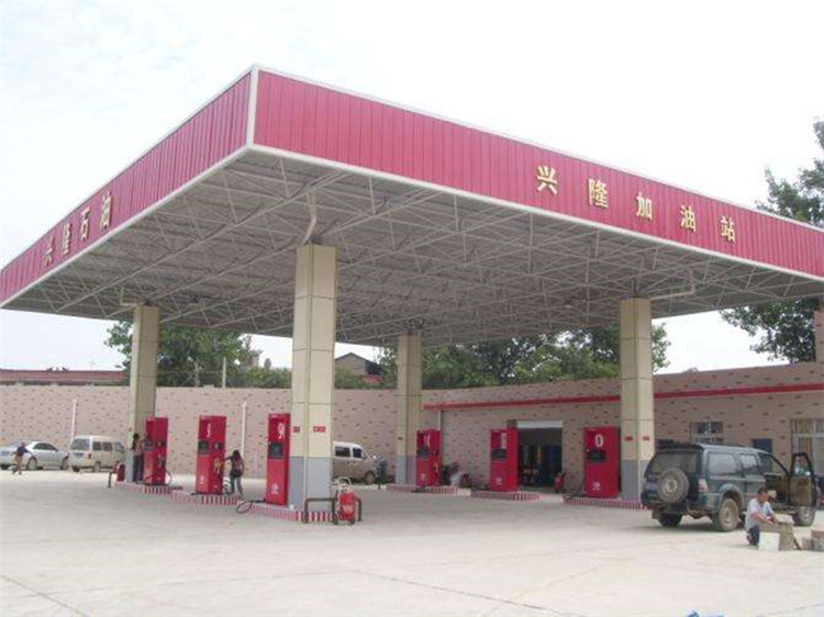 安庆加油站钢结构网架案例9