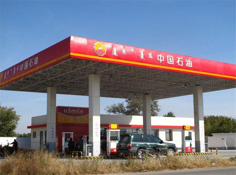 安庆加油站钢结构网架案例1